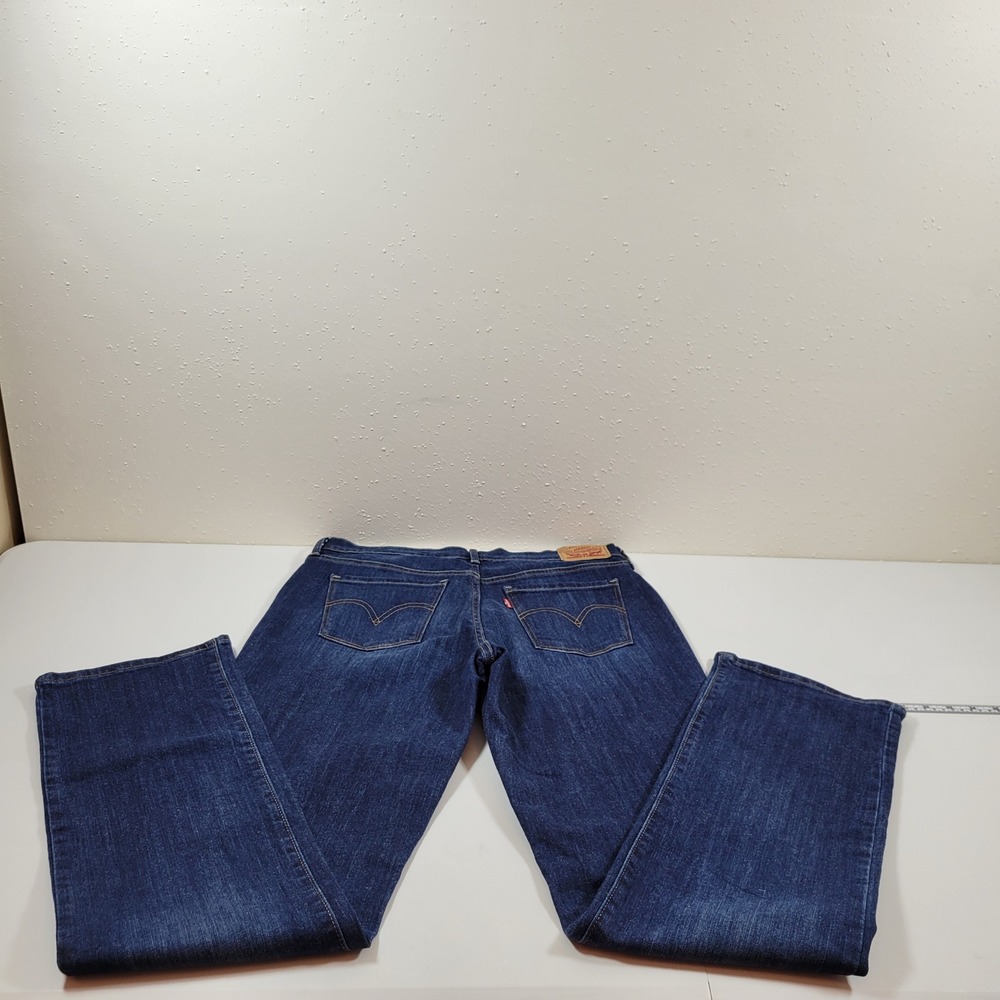 Levi's 505 Straight Jeans Womens 6 Dark Blue Excellent Mid Rise Denim 15505-0111 - Picture 2 of 11